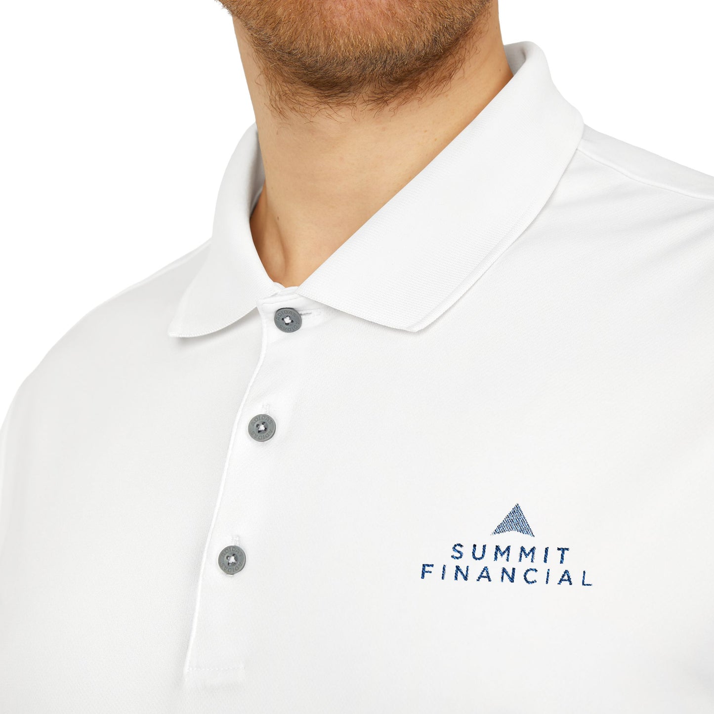 Summit Adidas Unisex Performance Polo - White