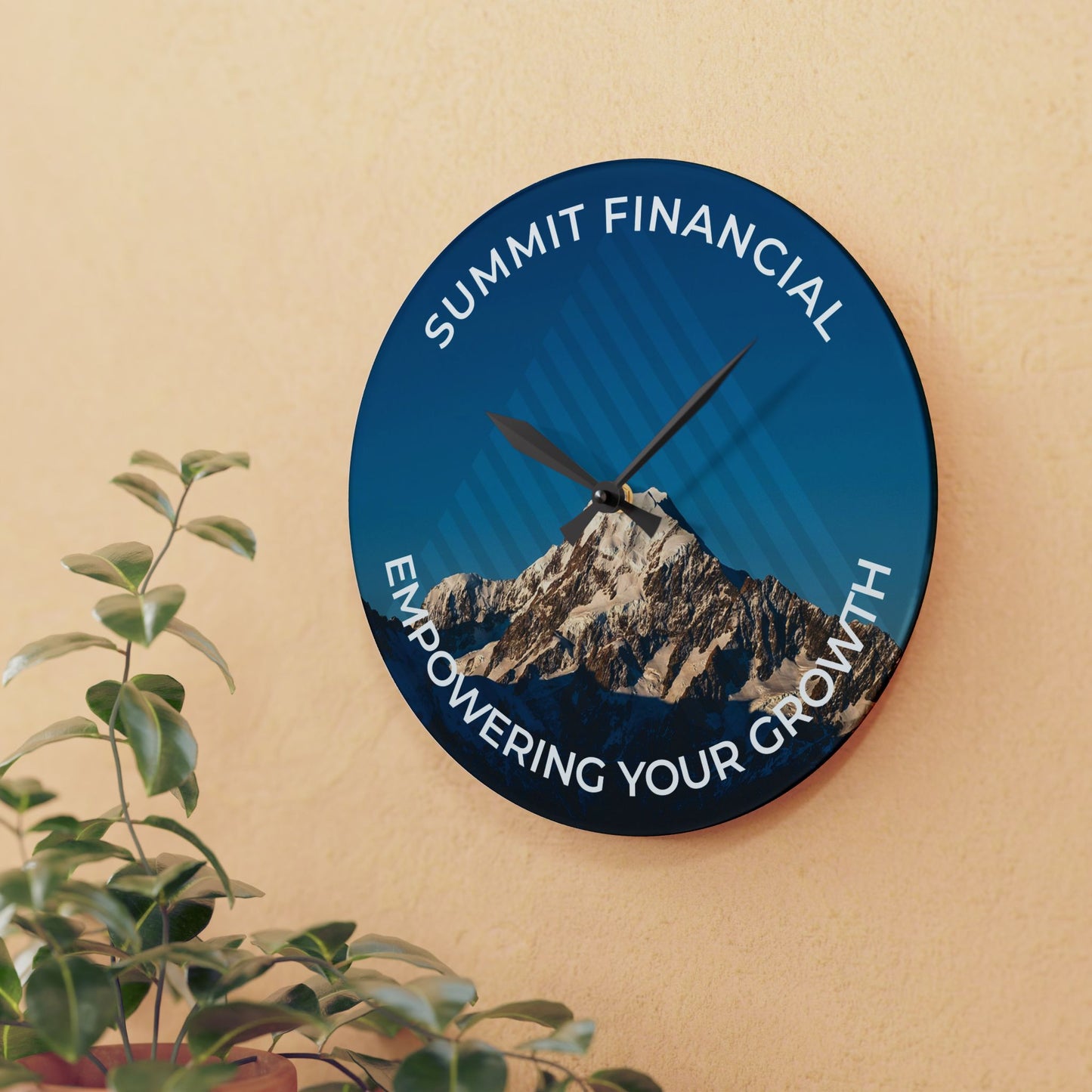 Summit Modern Acrylic Wall Clock for - Stylish Office Decor