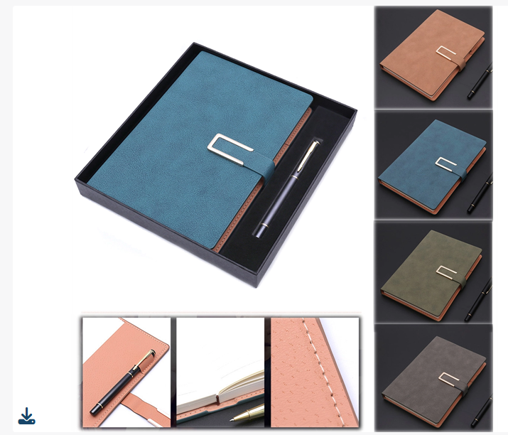 Classic Journal Leather Writing Notebook with Pen